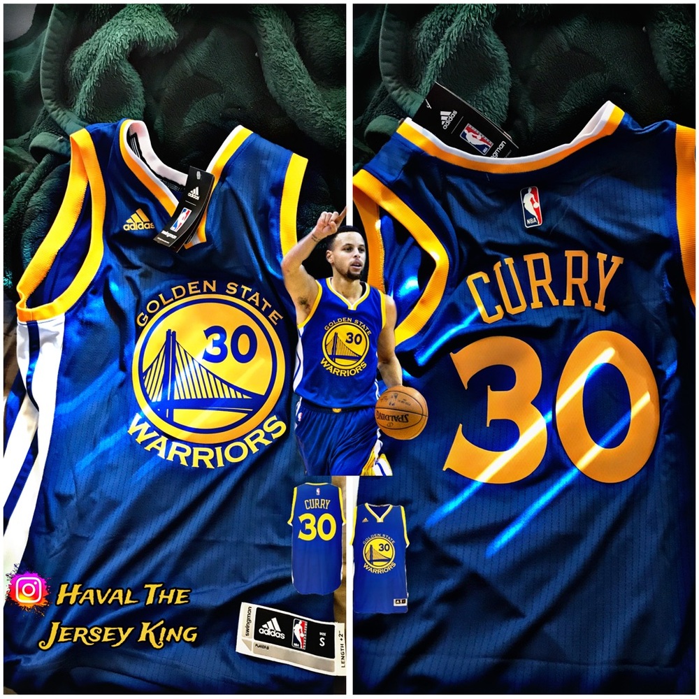 Adidas Stephen Curry Royal Blue Golden State Warriors Swingman Road Jersey